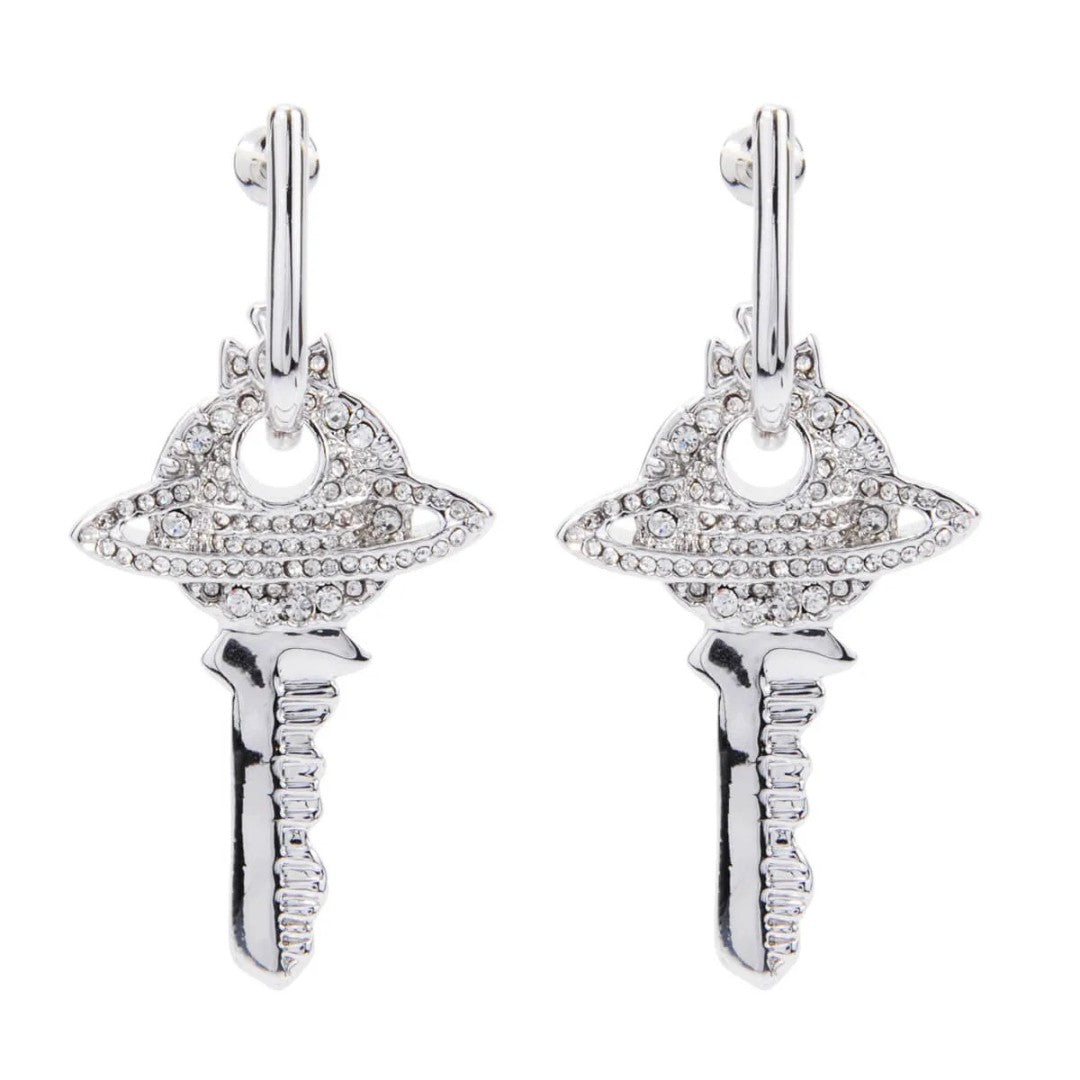 Key Full Diamonds Saturn Earrings