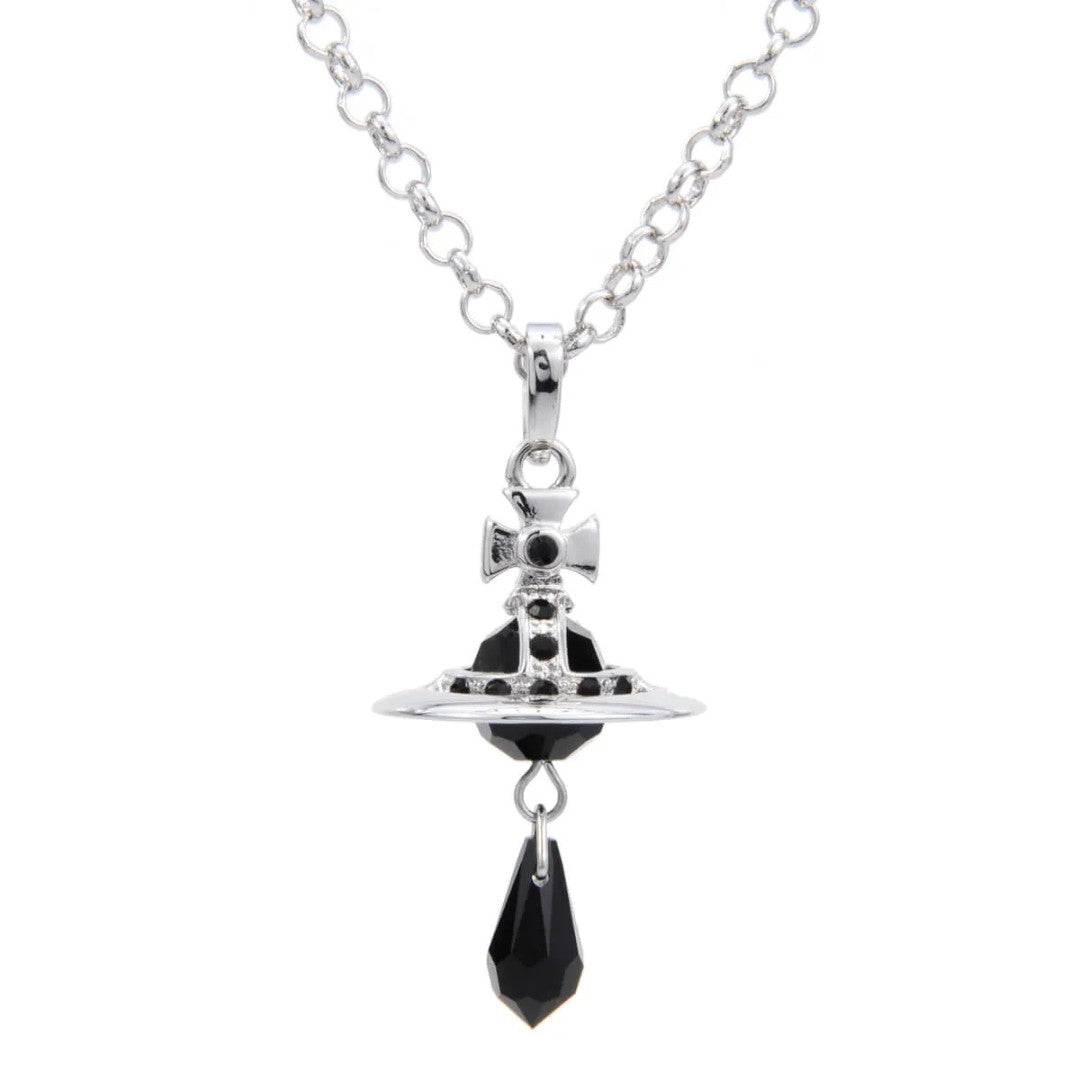 Crystal Saturn Necklace