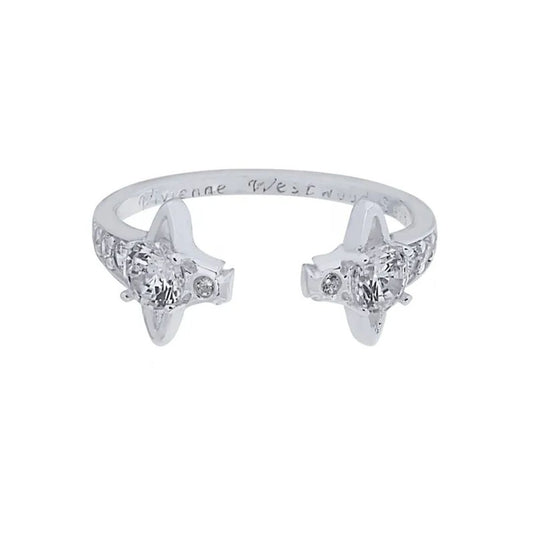 Twin Starlight Orbit Ring