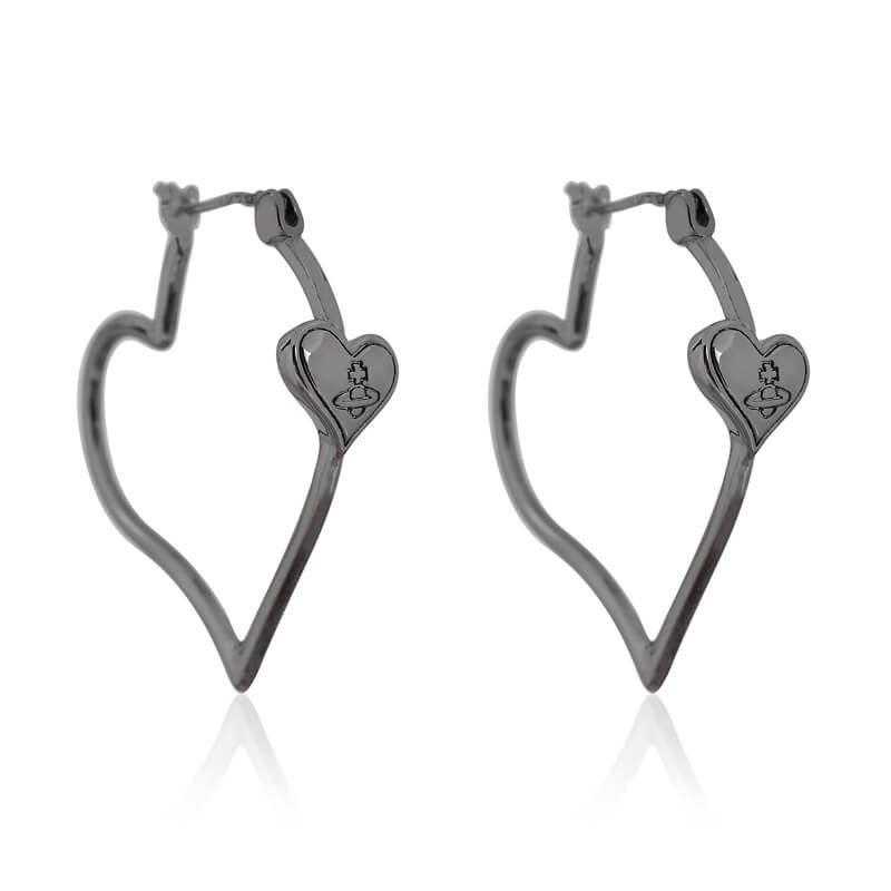 SALIMA Saturn Heart Large Hoop Earrings (with box)