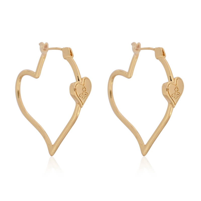 SALIMA Saturn Heart Large Hoop Earrings (with box)