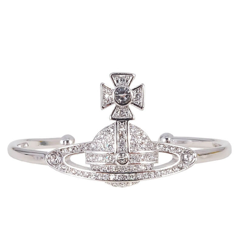 KIKA Full Diamond Saturn Bangle Bracelet (with box)