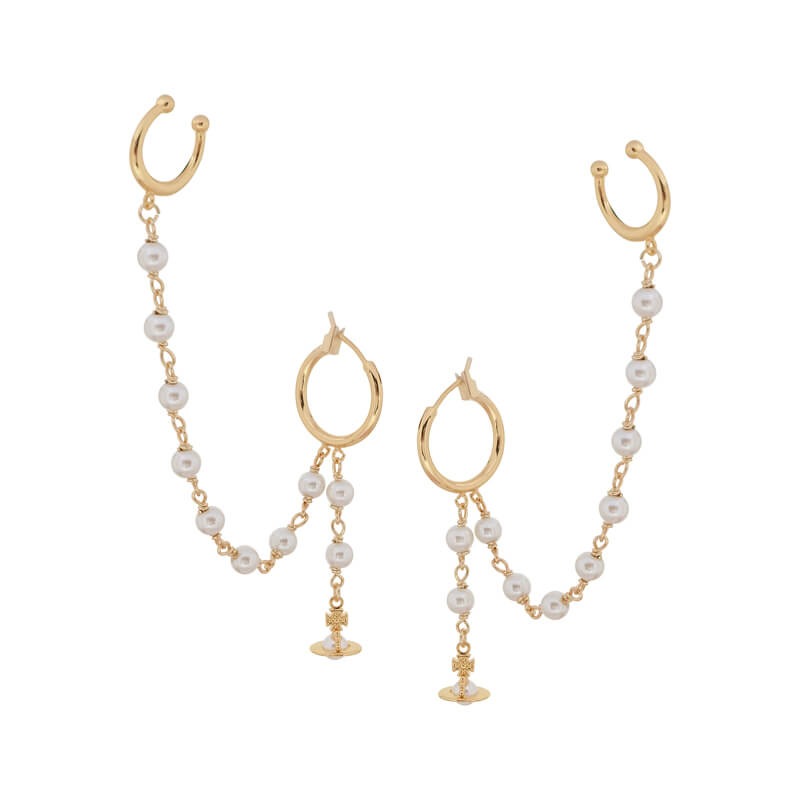SAMARA Pearl Saturn Earrings (with box)