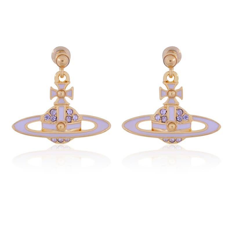 Saturn Diamond Earrings (with box)