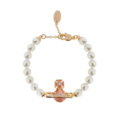 Pearl Orb Safety Pin Bracelet