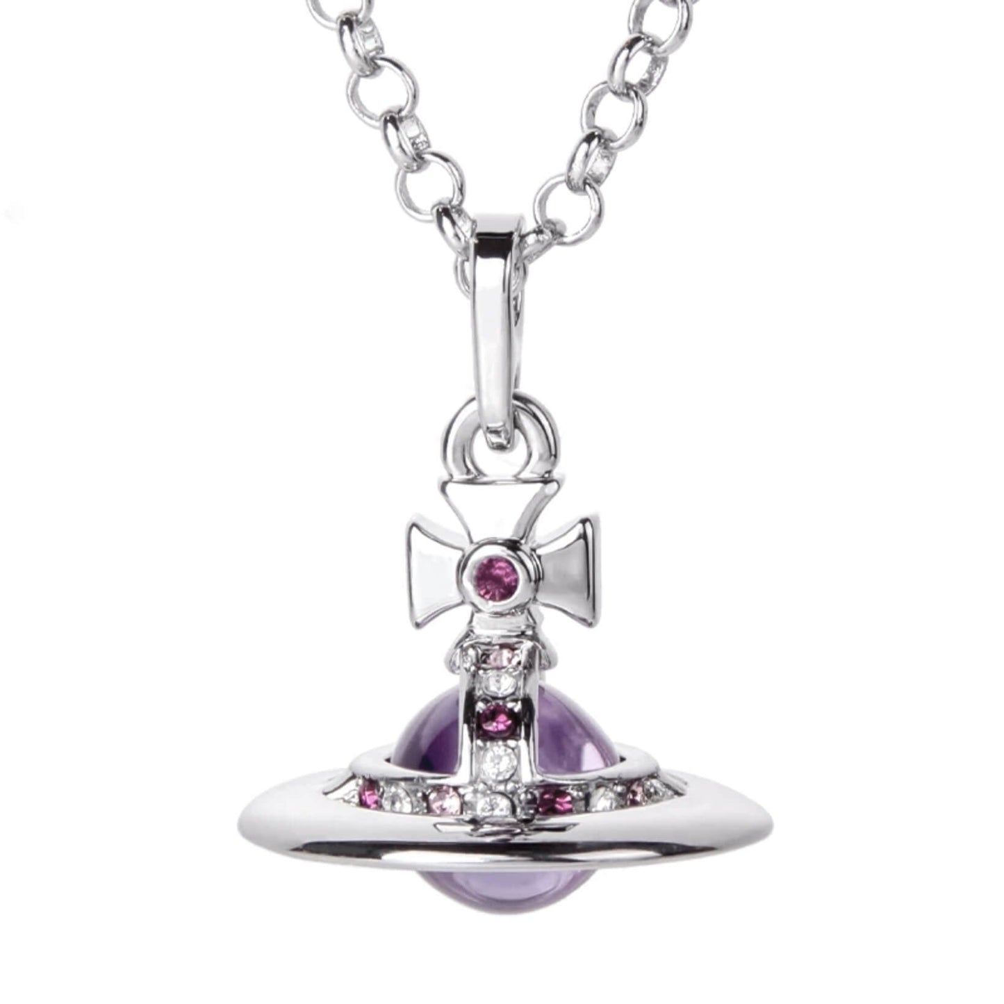 10MM ORB Classic Saturn Pendant Necklace (with box)