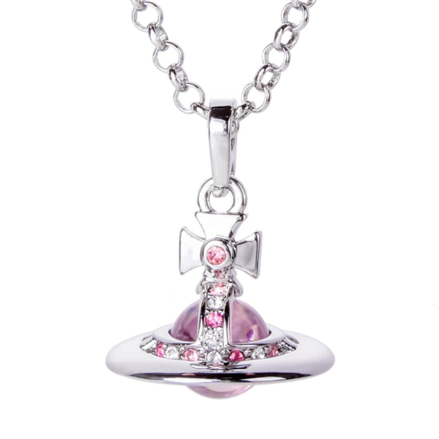 10MM ORB Classic Saturn Pendant Necklace (with box)