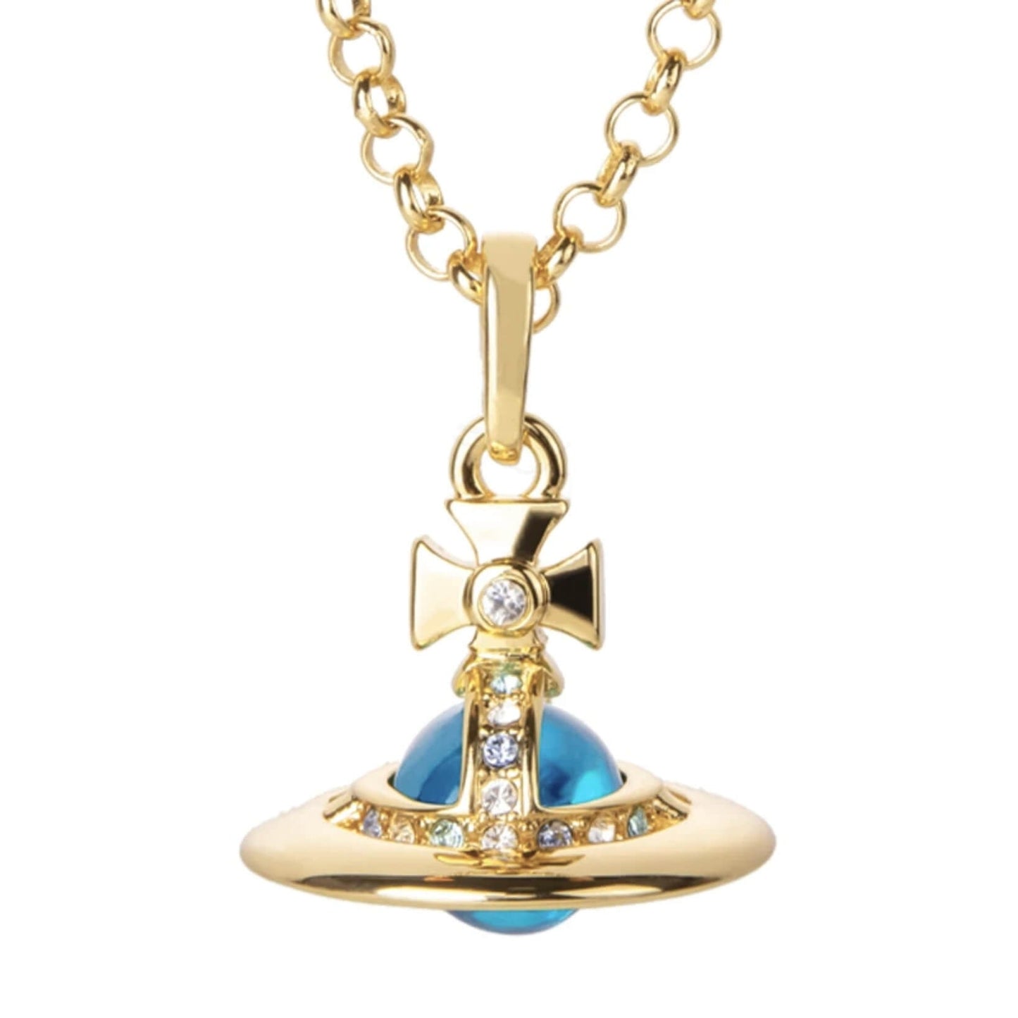 10MM ORB Classic Saturn Pendant Necklace (with box)