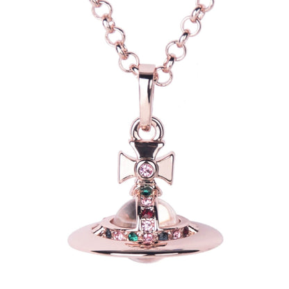 10MM ORB Classic Saturn Pendant Necklace (with box)