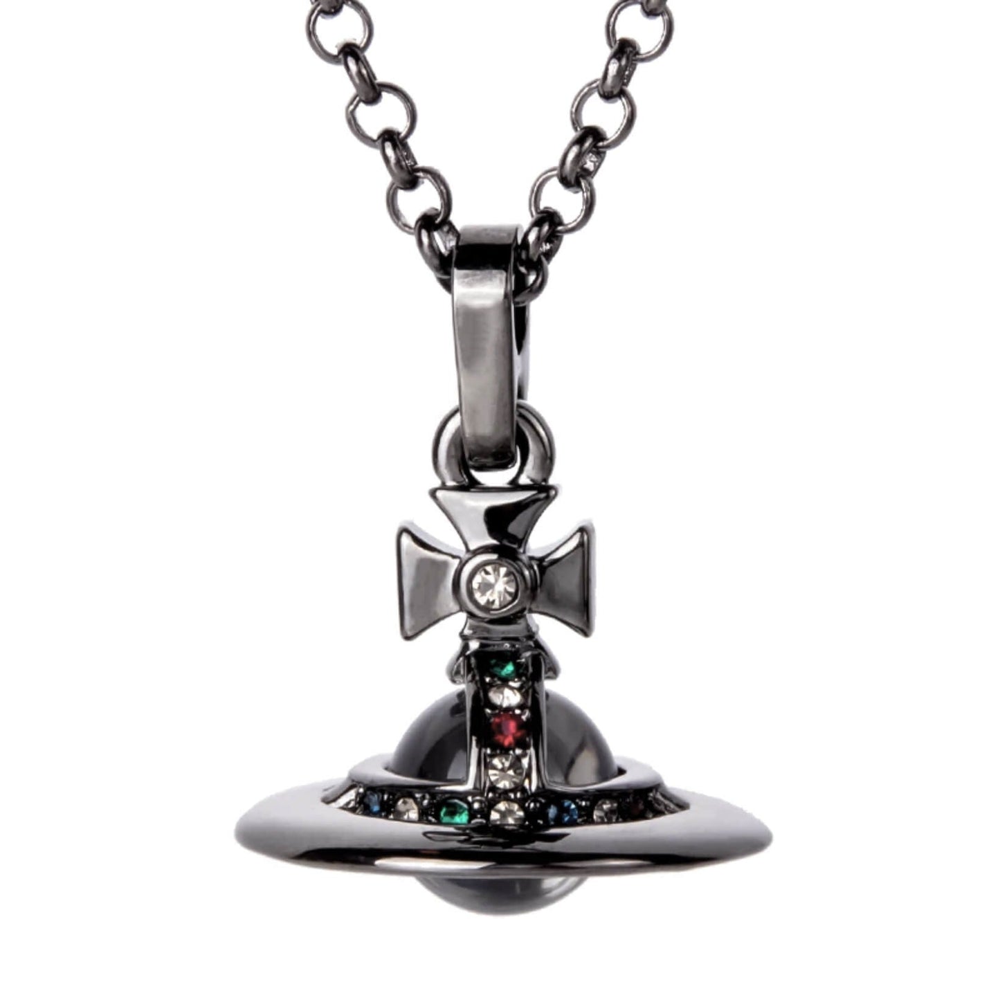 10MM ORB Classic Saturn Pendant Necklace (with box)