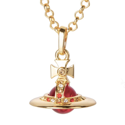 10MM ORB Classic Saturn Pendant Necklace (with box)