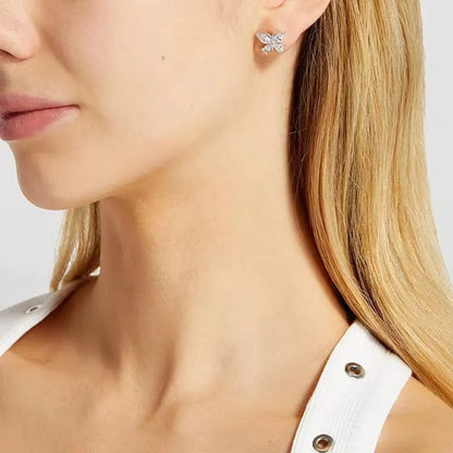 Butterfly & Orb Mismatched Stud Earrings