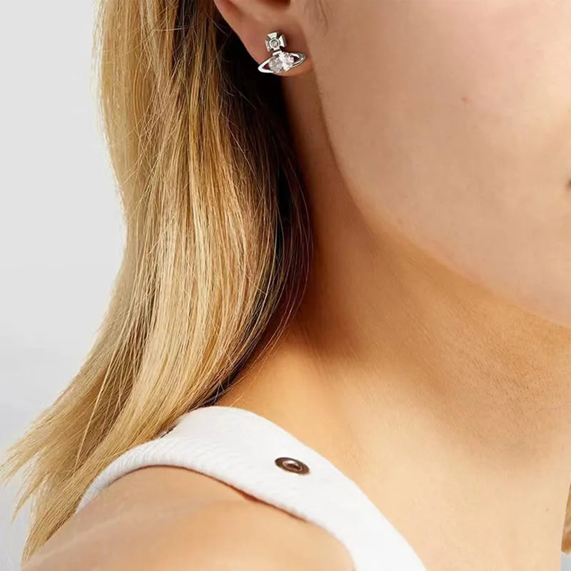 Butterfly & Orb Mismatched Stud Earrings