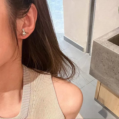 Polished Classic Orb Stud Earrings