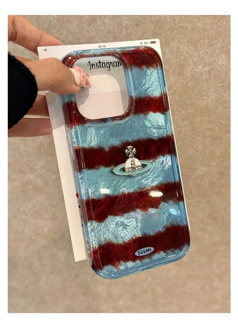 Striped Saturn Phone Case