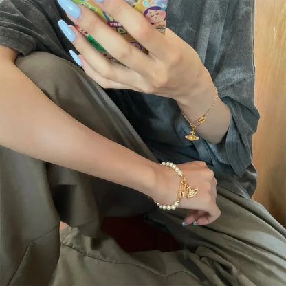 Pearl Punk Orb Bracelet