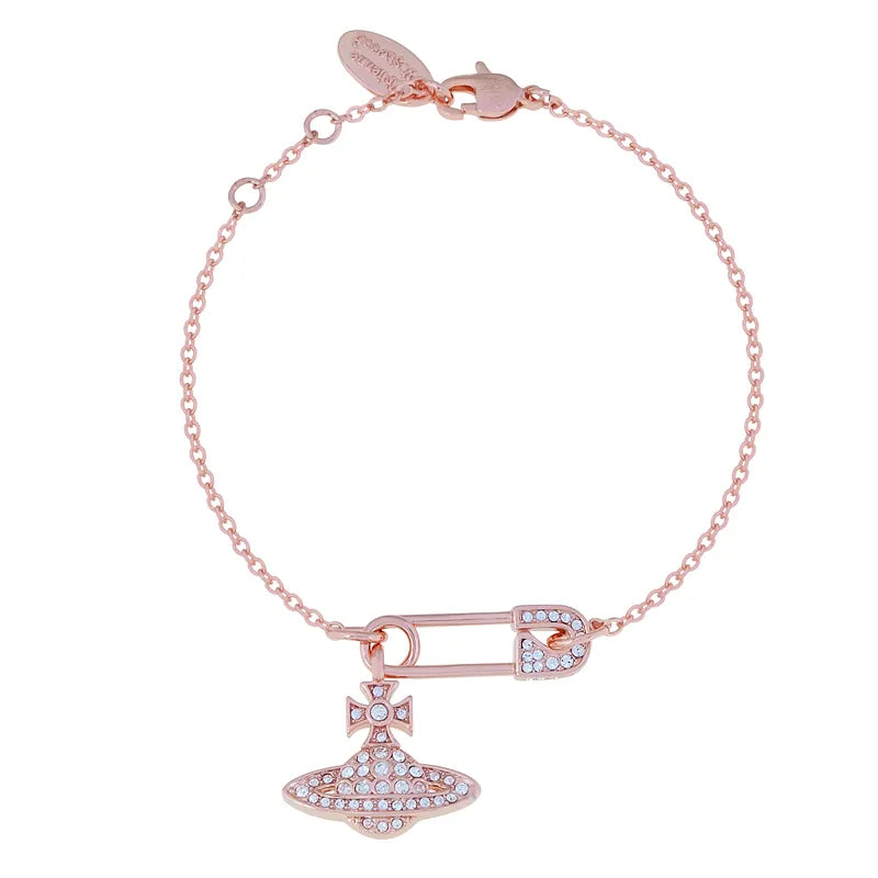 Orb Drop Safety Pin Bracelet