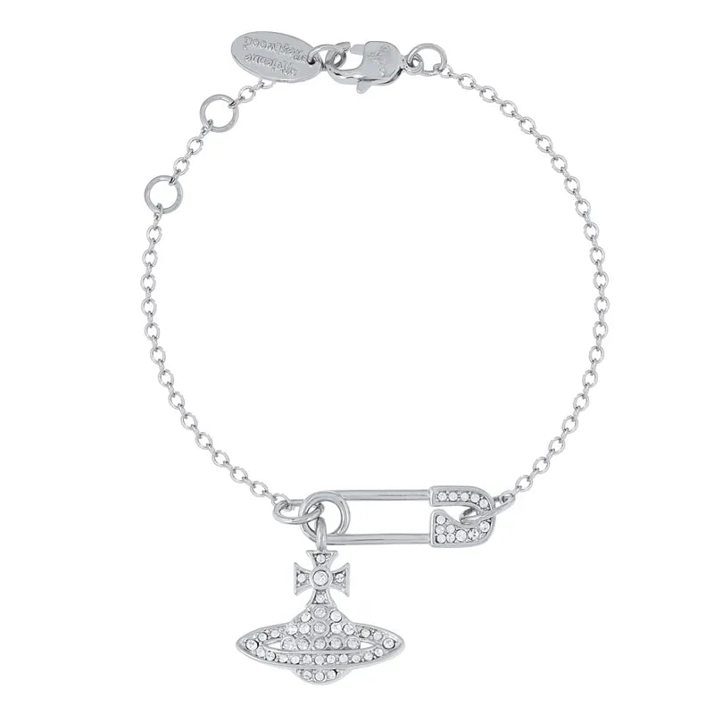 Orb Drop Safety Pin Bracelet