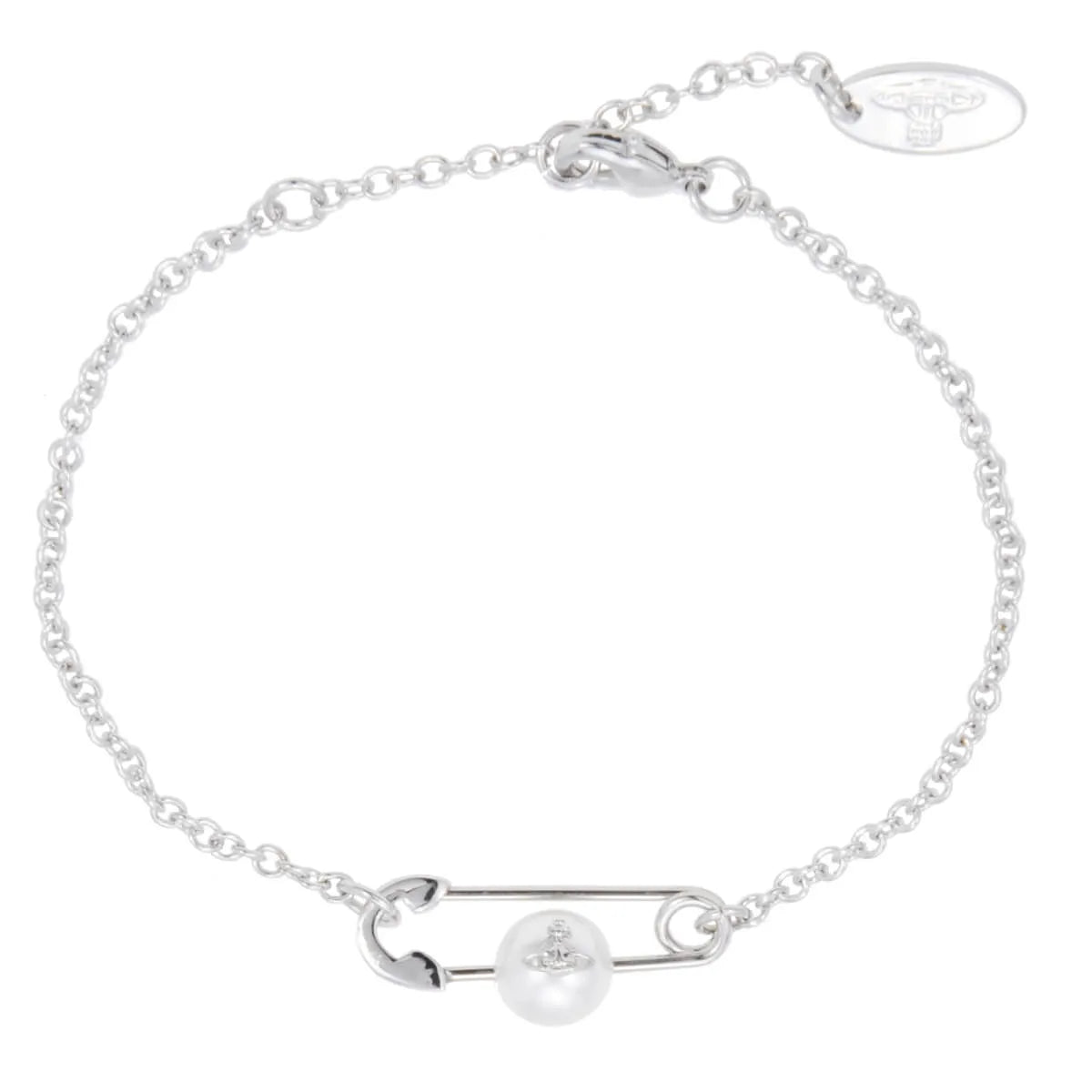 Minimal Safety Pin Pearl Bracelet