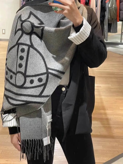 Giant Orb Logo Wool Scarf