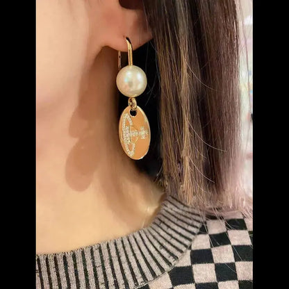 Orb Drop Medallion Earrings