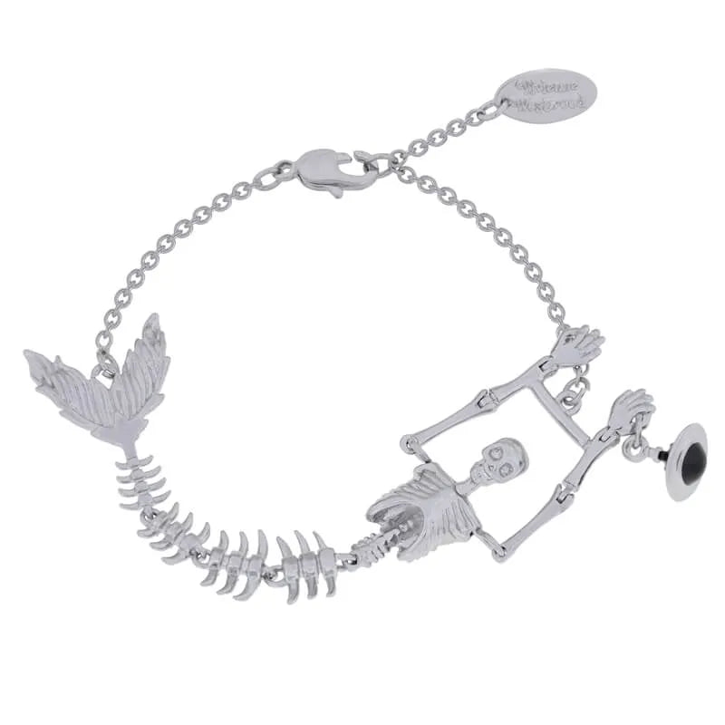 Skeletal Siren Charm Bracelet