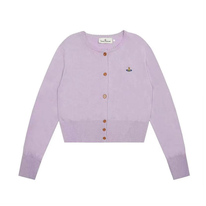 Orb Crest Cropped Cardigan