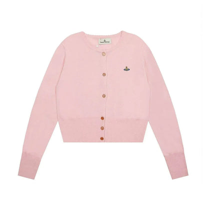 Orb Crest Cropped Cardigan