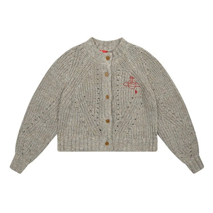 Heart Orb Wool Knit Cardigan