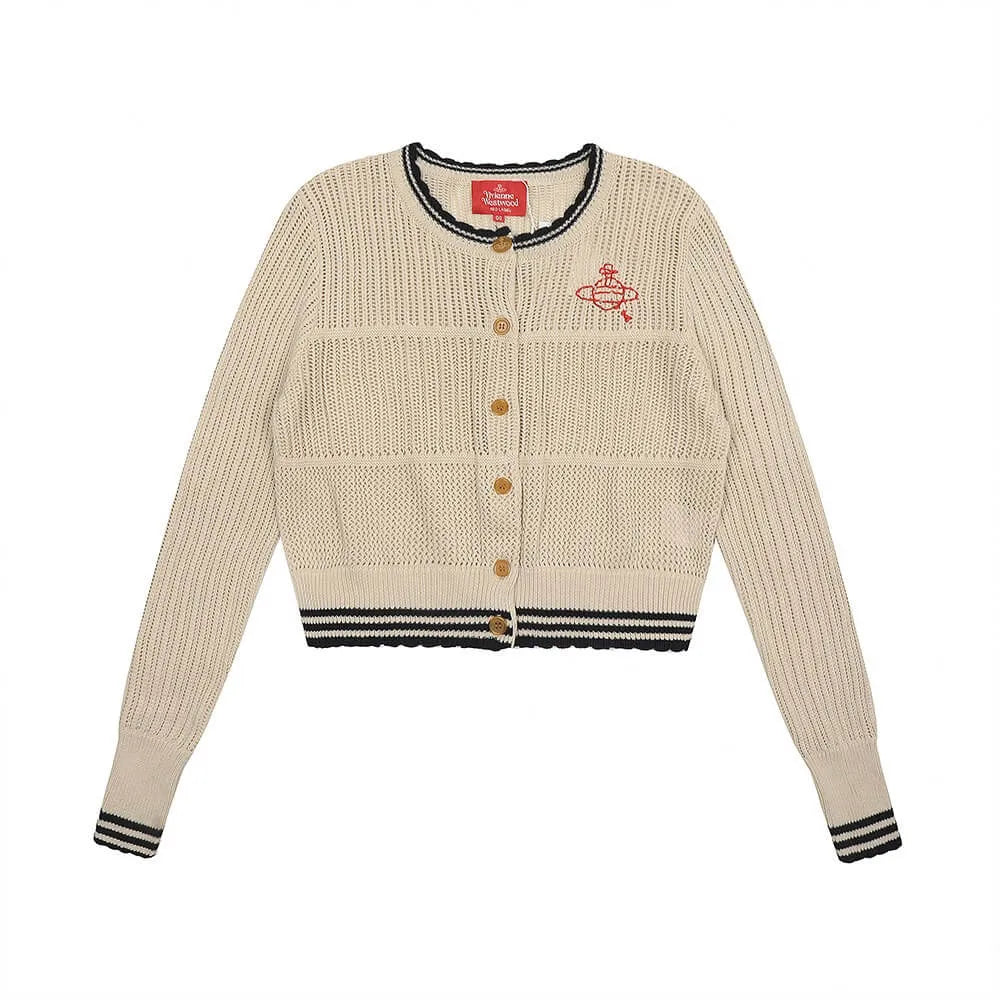 Contrast Trim Knit Cardigan