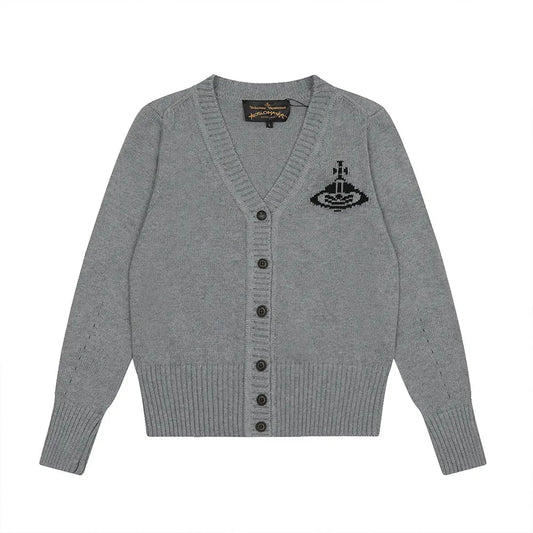 Classic Knit Emblem Cardigan