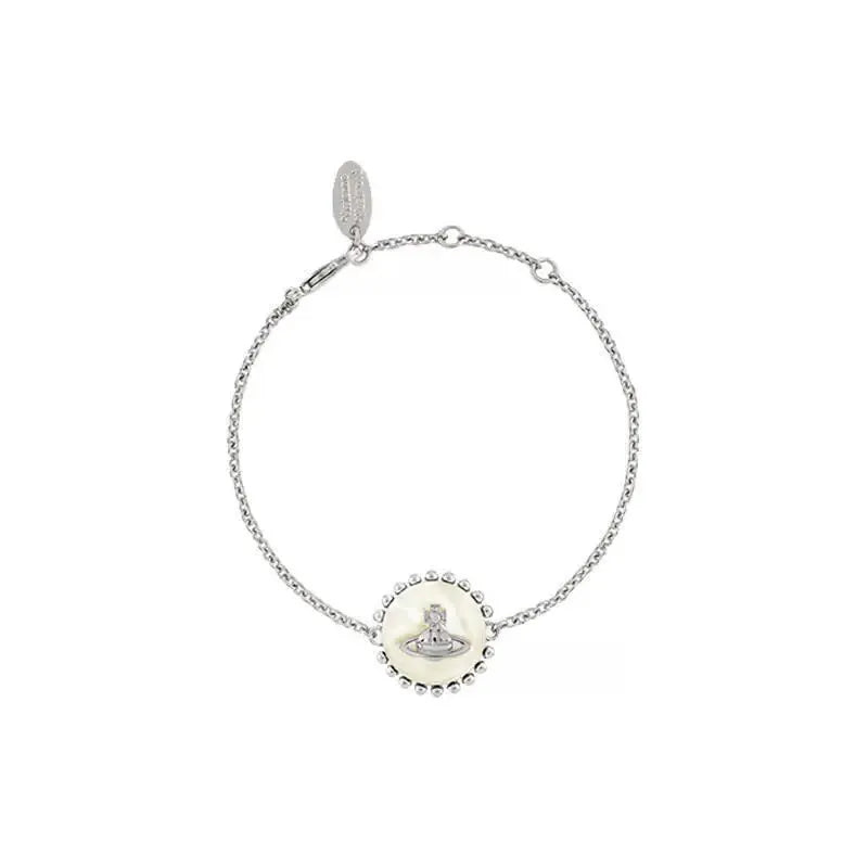 Beaded Edge Orb Charm Braceletv