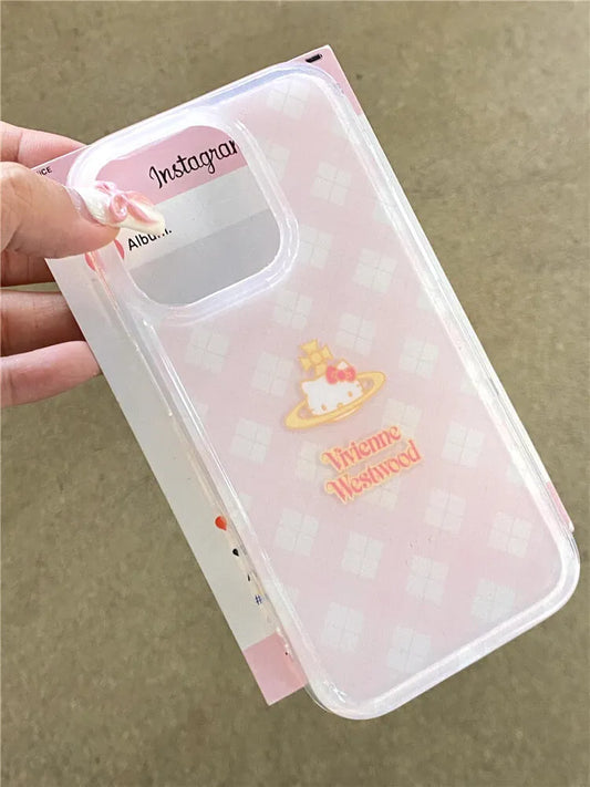 Pink HelloKitty Saturn Phone Case