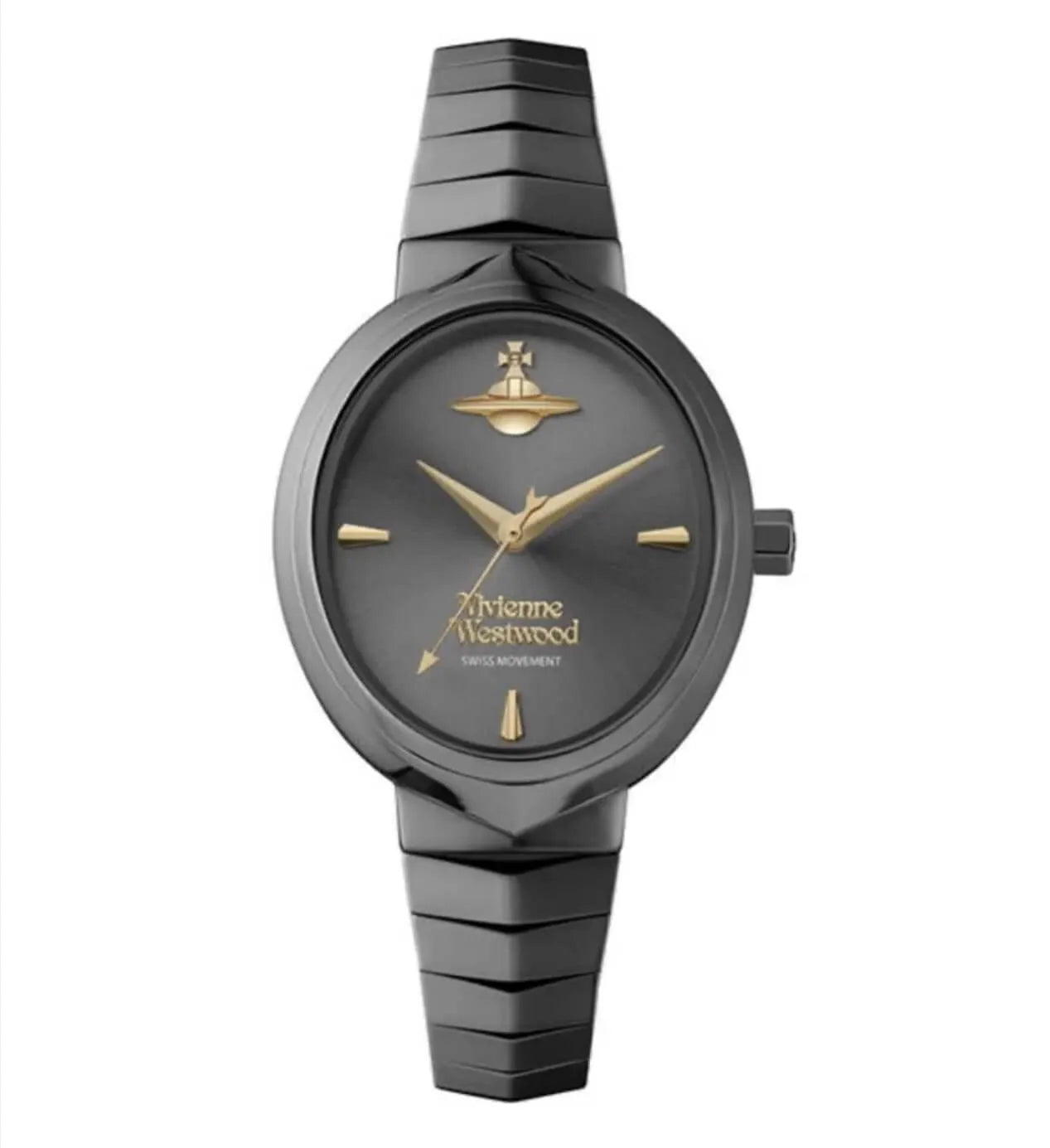 Sculpted Strap Minimalist Emblem Watch