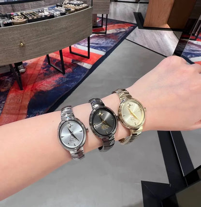 Sculpted Strap Minimalist Emblem Watch