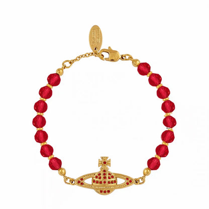 Crimson Royal Orb Beaded Bracelet