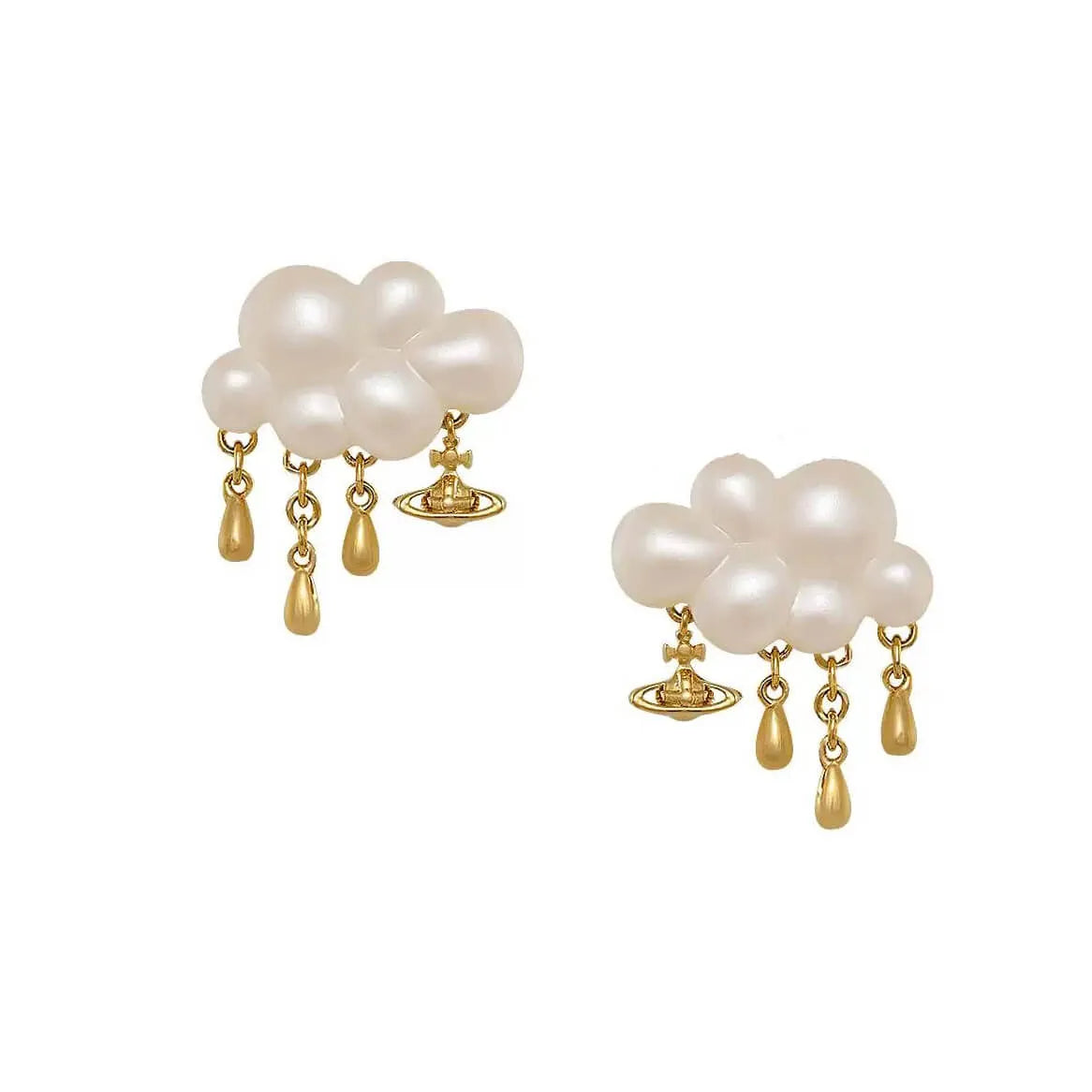 Cloud Raindrop Orb Earrings