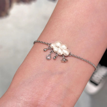 Cloud Pearl Charm Bracelet