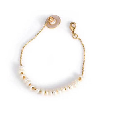 Broken Pearl Orb Charm Bracelet