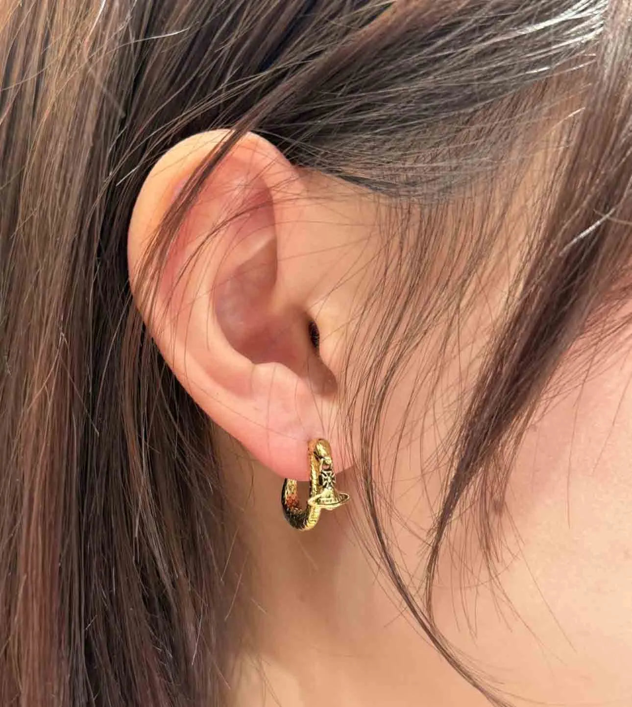 Dragon Orb Hoop Earrings