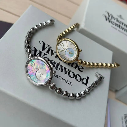 Beaded Metal Dial Watch