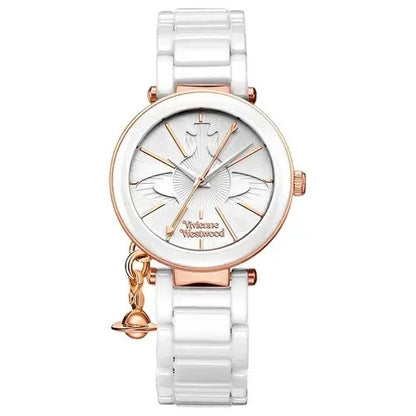 Ceramic Orb Charm Bracelet Watch