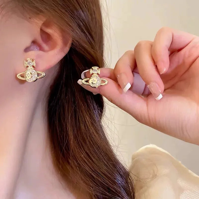 Crystal Orb Stud Earrings