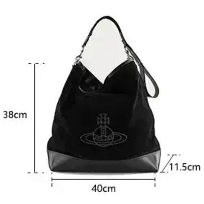 Oversized Suede Leather Hobo Tote