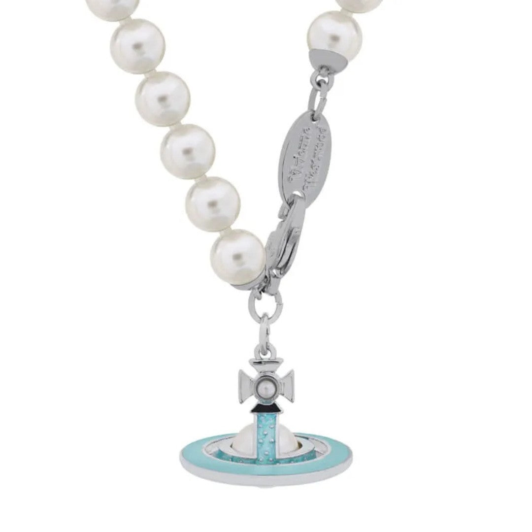 SIMONETTA Lacquered Saturn Pearl Necklace