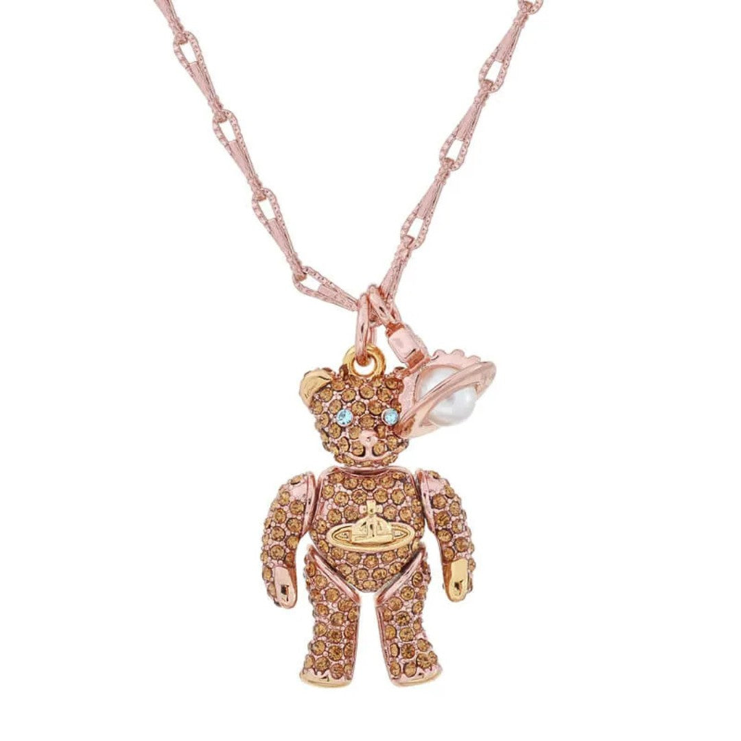 TEDDY Crystal Bear Pendant Necklace