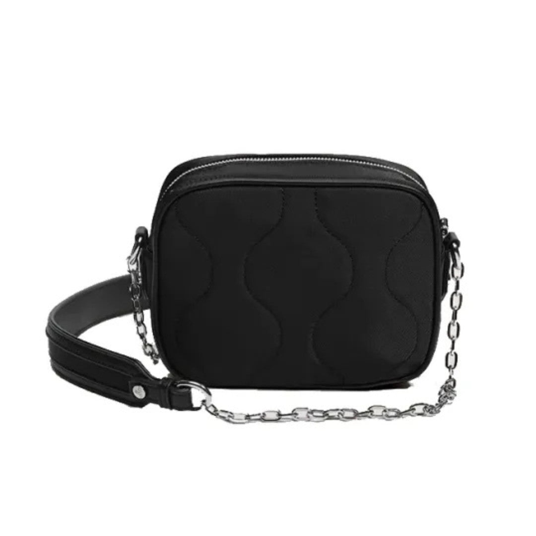 Compact Quilted Saturn Crossbody