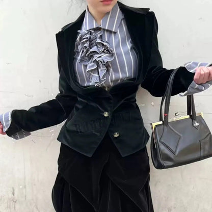 Retro Kiss-Lock Leather Tote