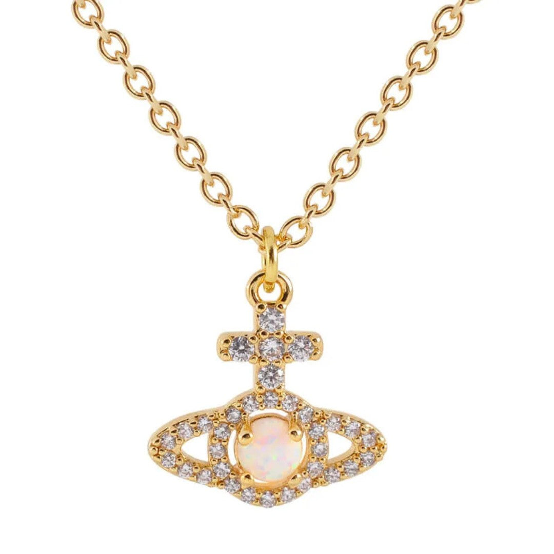 OLYMPIA Mini Orb Zircon Necklace