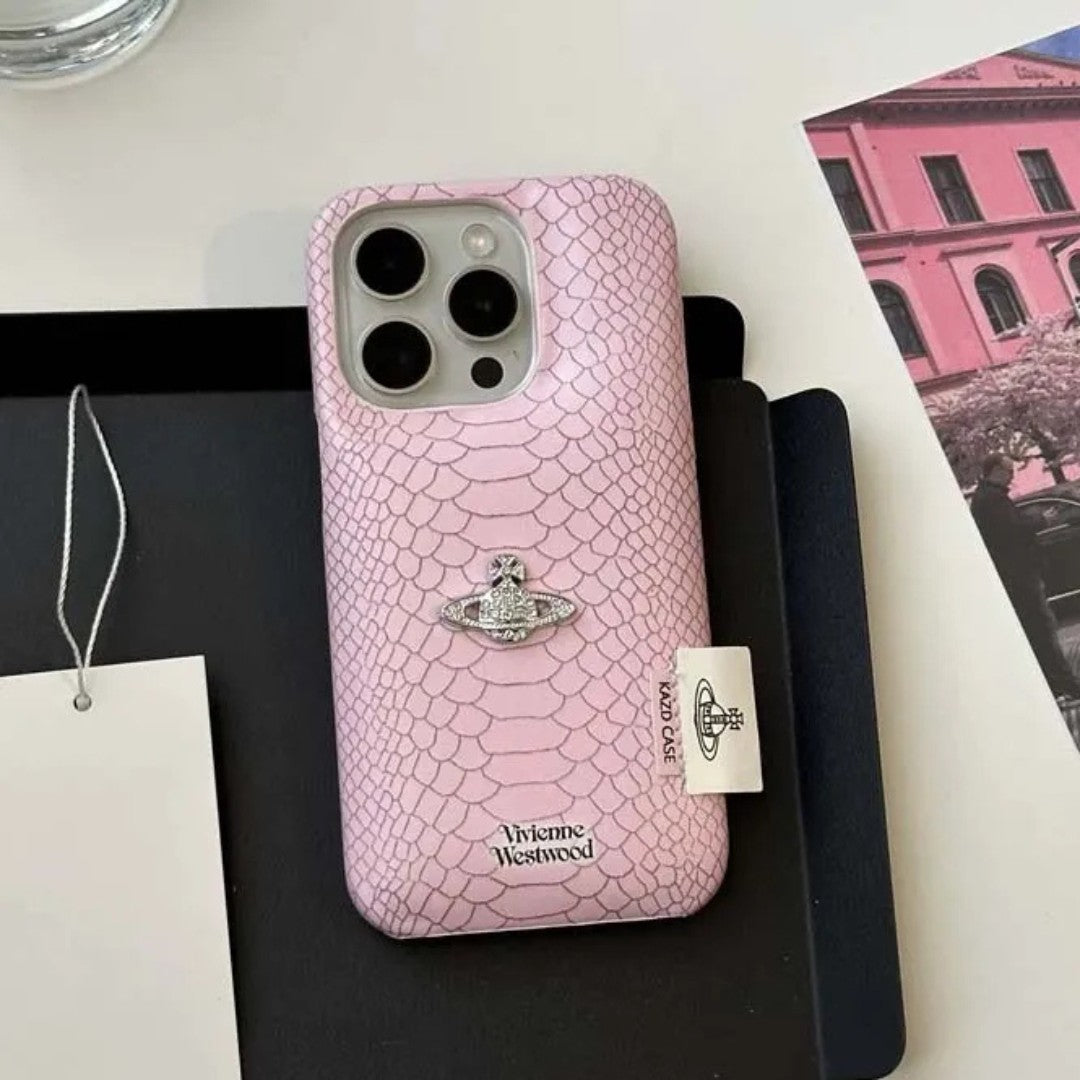 Snakeskin Pattern Saturn Phone Case